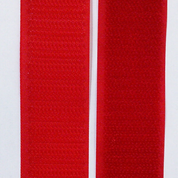 【在庫特価】 マジックテープ 縫製用 25mm×20cm 赤 【KN】:クラレ エコマジック 特価