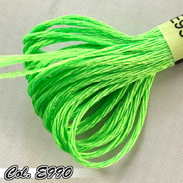 DMC ライトエフェクト糸 E990 蛍光糸 （品番317w） 25番 刺しゅう糸 【KY】