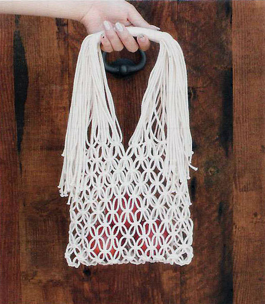 キット マクラメネットバッグ ナチュラル 3464 メルヘンアート 【KY】 マクラメバッグ マクラメ 編み物キット