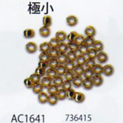 メタルビーズ 極小 2.5mm(穴の大きさ：約1.5mm) ゴールド AC1641(1640) メルヘンアート 【KY】