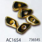 メタルビーズ さざれ 3.5×8mm(穴の大きさ：約2.0mm) ゴールド AC1654 メルヘンアート 【KY】