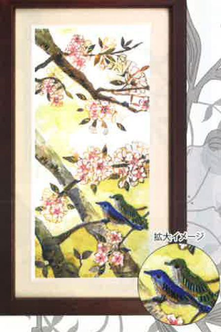 ビーズデコール キット 山桜・ルリビタキ (4月)  BHD-120W ミユキ 【KY】 季節の移ろい12ヶ月 miyuki