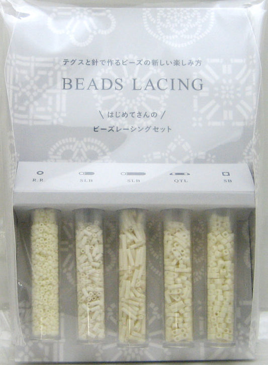 ビーズレーシングセット H7590/1 アイボリー ミユキ 【KY】 BEADS LACING ビーズレース編み ハンドメイド ビーズ