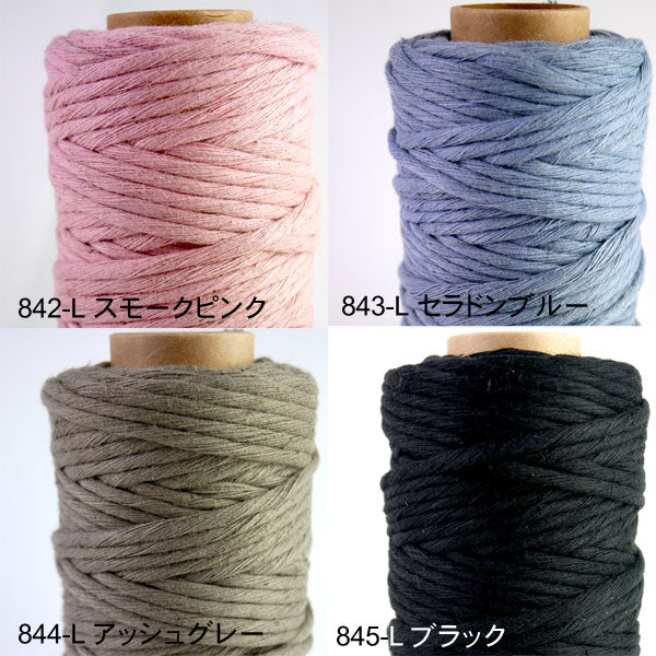 返品不可】 モップコード 4mm 約50m 色 メルヘンアート サマーヤーン ロープ マクラメ 毛糸 編み物