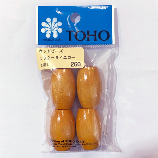 【店頭在庫品】TOHO ウッドビーズ N32-5 (イエロー) 【KN】: