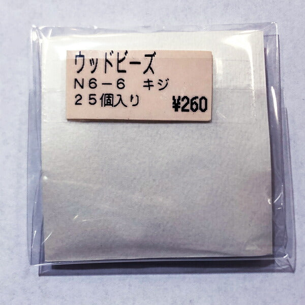 【店頭特価】TOHO ウッドビーズ ナツメ キジ 6×9mm N6-6【KN】: