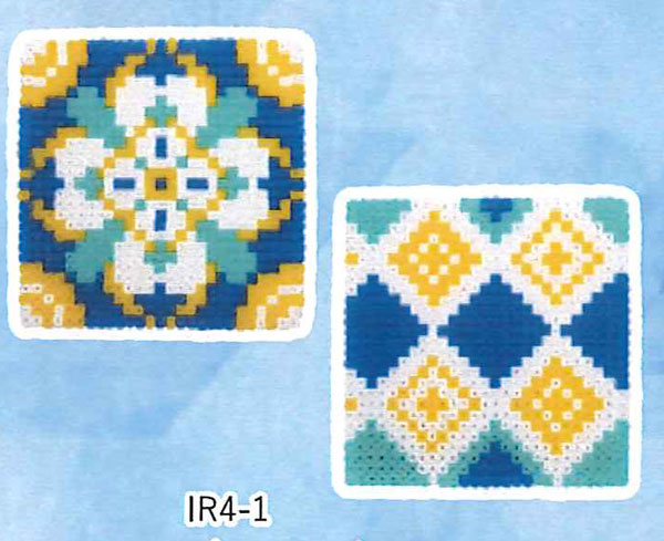 ミニ アイロンビーズ キット モザイクタイル コースター ブルー×イエロー IR4-1 NASKA 【KY】アイロン ビーズ mosaic tile