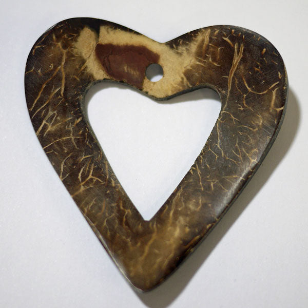 天然素材 ココナッツの ペンダントヘッド P130  2J 【KN】ペンダントトップ 自然素材 ハート