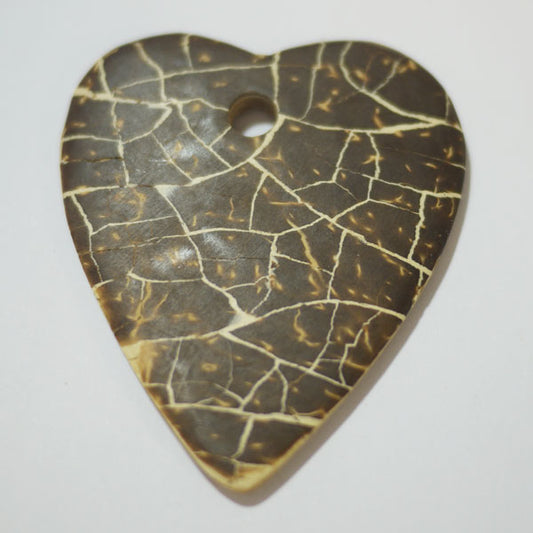 天然素材 ココナッツの ペンダントヘッド P180  2J 【KN】ペンダントトップ 自然素材 ハート