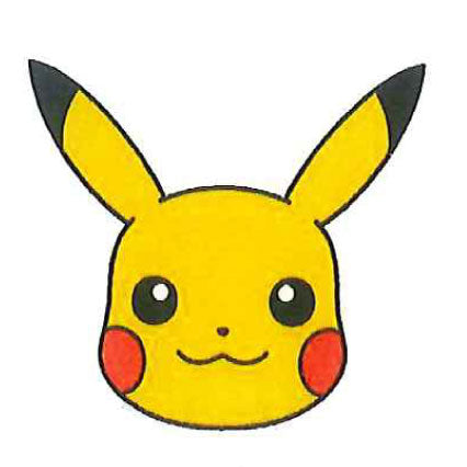 シールワッペン    ピカチュウ フェイス   PKA001 ポケモン【KY】稲垣服飾  pokemon