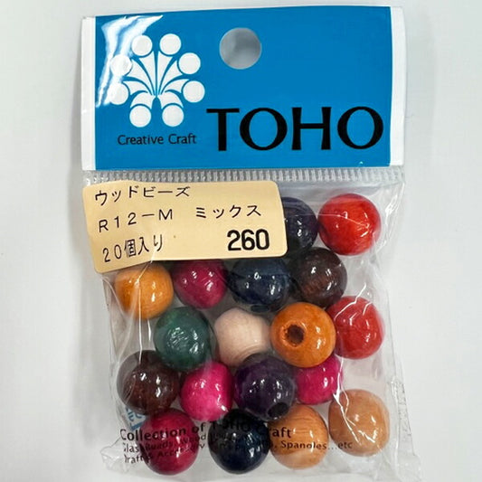 【【店頭在庫品】TOHO ウッドビーズ R12-M (ミックス) 【KN】: