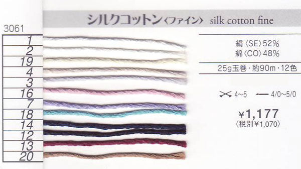 シルクコットン ファイン リッチモア  【KN】春夏糸 サマーヤーン 毛糸 編み物 シルク 絹糸