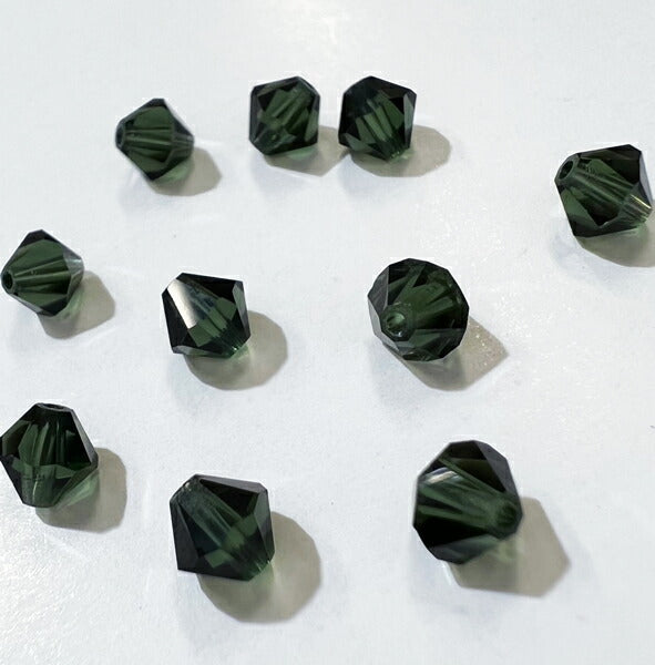【在庫大特価】高品質ガラスカットビーズ ソロバン型 5mm トルマリン 10個入り【KN】:クリスタルガラス アクセサリー ビーズ手芸