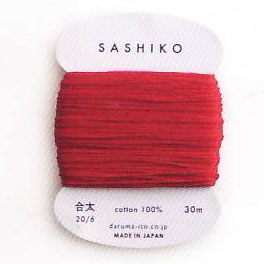 刺し子糸 （合太） カード巻 ダルマ 【KY】  30m巻 20/6 daruma 刺し子 刺しゅう 2410
