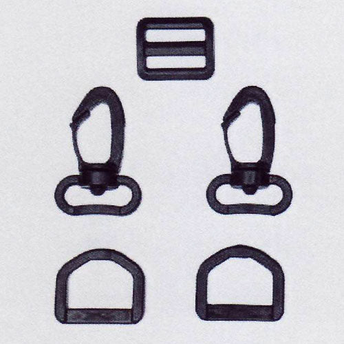 プラスチック ショルダーパーツ セット 20mm 黒 SHPP-205 ベストブレイン 【KY】 ナスカン Dカン アジャスター