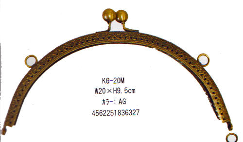 ベーシックガマ口 丸 20cm×9.5cm KG-20M アンティックゴールド BEST BRAIN so 【KY】