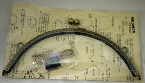 ベーシックビッグガマ口 丸 25cm×10.5cm KG-25M アンティックゴールド がま口 BEST BRAIN so 【KY】