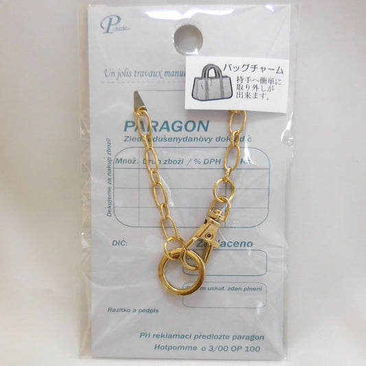 バッグチャームB  P-61G  ゴールド サンオリーブ 【KN】 長さ約15cm キーホルダー 金具 チャームドール