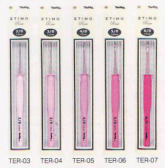 かぎ針 エティモロゼ 2/0～10/0号 チューリップ 【KY】 Tulip ETIMO Rose 編み物 編み針 クッショングリップ