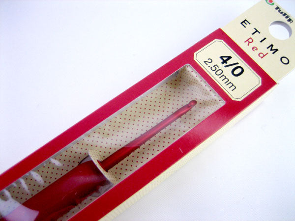 かぎ針 エティモレッド 1/0～10/0号 チューリップ 【KY】 Tulip ETIMO Red 編み物 編み針 クッショングリップ