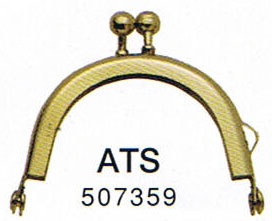 在庫限り 穴無し口金 ZC-50(ATS) アンティック 2J 【KN】 5cm×4cm がま口 口金 ゴールド